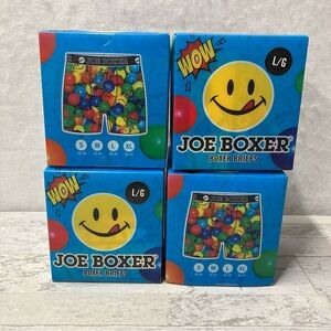Joe Boxer COLORFUL Balls Men's Boxer Brief Underwear Size Large lot of 4 New